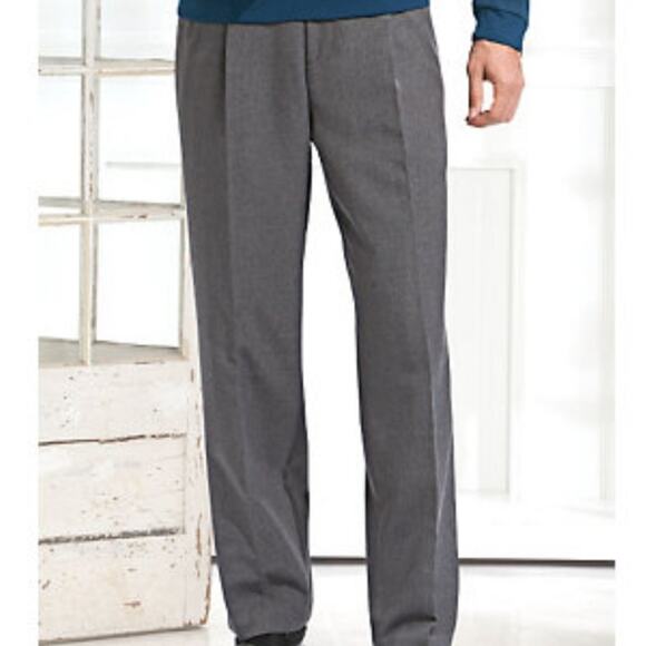 Men's Haband Flannel Lined Dress Pants Big and Tall Size Waist 48 Fit Forever - Picture 9 of 9